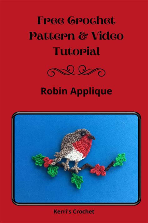 Crochet Robin Pattern-Free 的图像结果