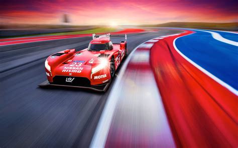 Red racing car on the track wallpapers and images - wallpapers ...
