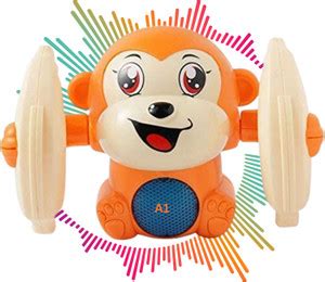 Just97 Dancing Monkey Musical Toy for Kids with Light, Sound and Touch ...