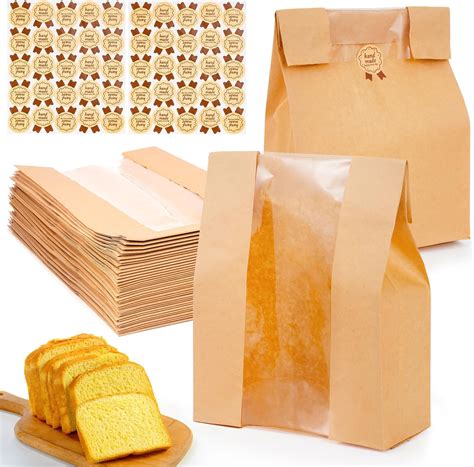 Amazon.com: 120 Pcs Paper Bread Bags for Homemade Bread, Sourdough ...
