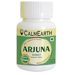 CALM EARTH Arjuna Terminalia Arjuna Bark Extract Capsule 10:1 Eq. to ...