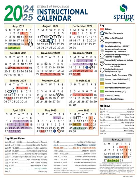 Spring Independent School District Calendar 2025-2026