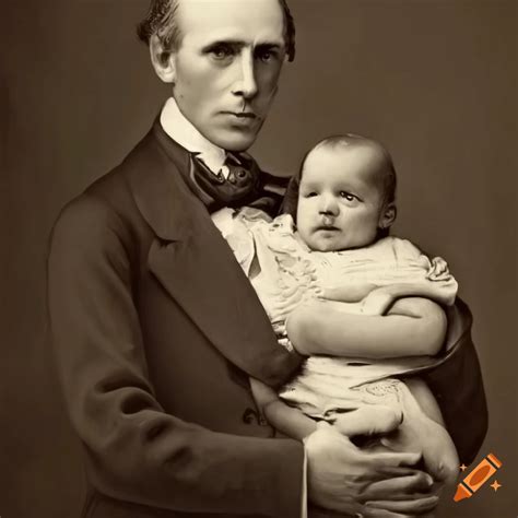 Historical figure Aaron Burr holding baby daughter Theodosia on Craiyon