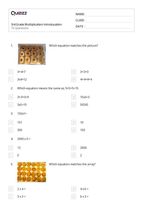 50+ Multiplication and Repeated Addition worksheets for 5th Class on ...