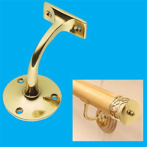 Buy 6x Solid Brass Railing Holder Handrail Bracket Bannister Balcony ...