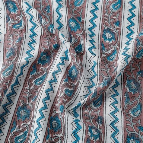 Sanganeri Block Print Fabric - Floral Rajasthani
