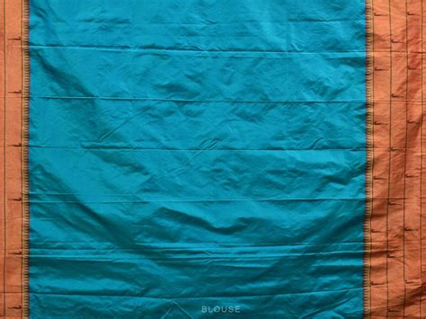 Light Blue Paithani Silk Handloom Saree with Triple Muniya Border Sare ...