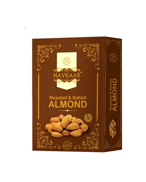 Navkaar Premium Roasted & Salted Almonds Kernels 500gm, Crunchy Roasted ...