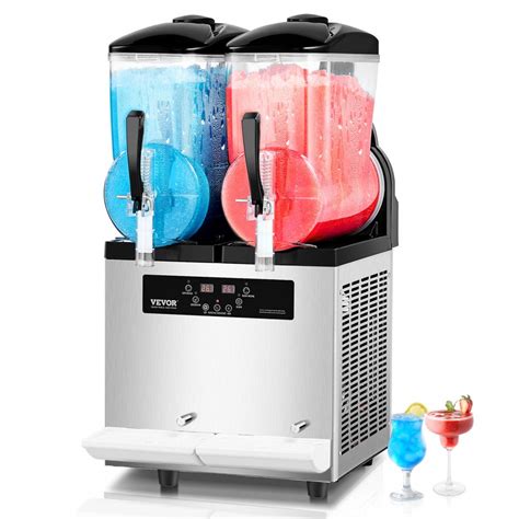 12Lx2 Tank Commercial Slushy Machine Margarita Smoothie Frozen Drink Maker | VEVOR US
