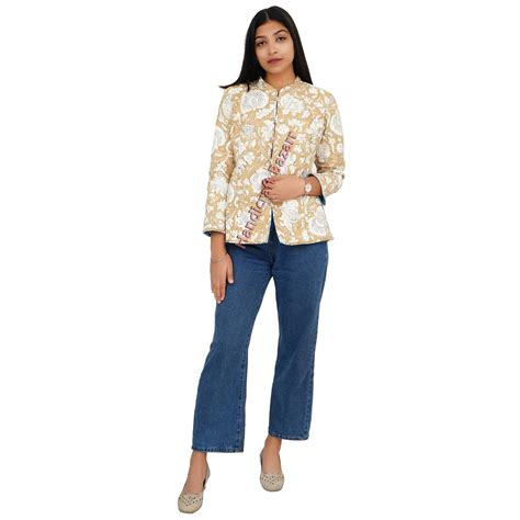 Buy Handicraft Bazarr Full Sleeve Ethnic Blazer Reversible Handmade ...