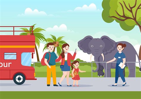 Travel Guide and Tour with Showing Interesting Places to Kids or Tourist for Planning Vacation ...