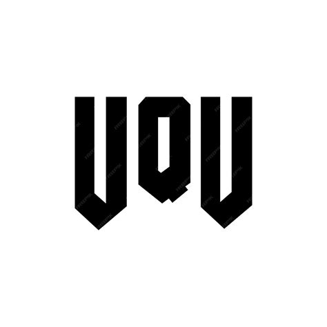 Uqu letter logo design for technology company uqu logo design black and ...