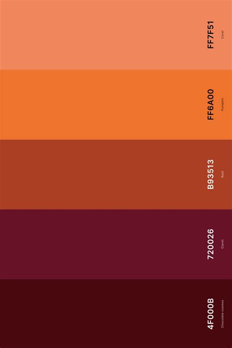 25 best orange color palettes with names and hex codes – Artofit