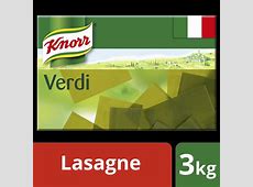 Wholesale Knorr Lasagne Verdi 3kg PAS096