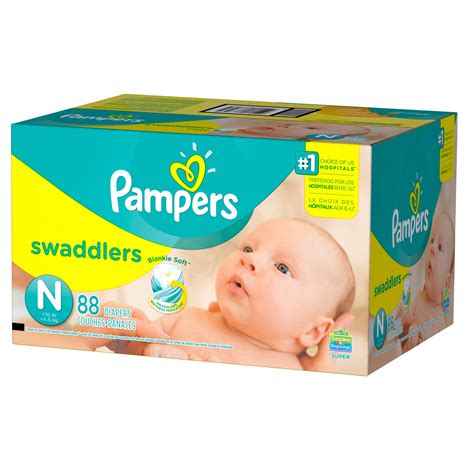 Pampers Swaddlers Newborn Diapers Size 0, 88 Count, US Hospitals' #1 ...