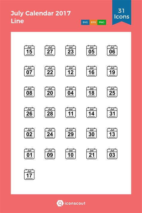 july calendar icon