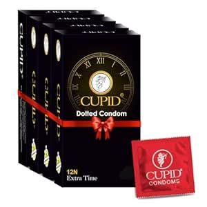 Buy Cupid Dotted & Extra TIme Condoms (Pack of 4) | Lubricated ...