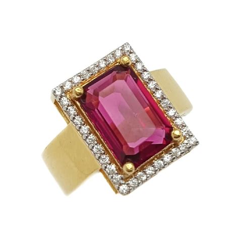 Buy quality 22k 916 Redstone Gold Ring in Rajkot