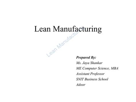 Image result for Lean Manufacturing Basics