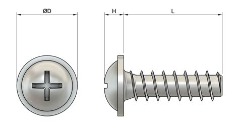 3.5mm x 25mm Plas-Tech 30° Thread Profile - Phillips Flanged Button Head Screws - Bright Zinc ...
