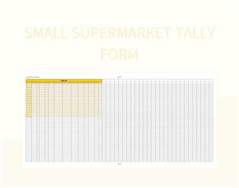 Free Tally Table Templates For Google Sheets And Microsoft Excel - Slidesdocs