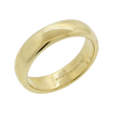 Tiffany and Co. 18 Karat Yellow Gold Men's Wedding Band Ring at 1stDibs ...
