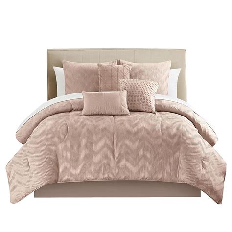 Chic Home Design Meredith 6-Piece Rose Queen Comforter Set in the ...