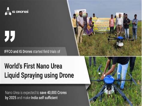 IFFCO and IG Drones started field trials of the world's first nano urea ...