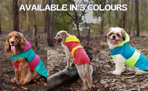 Pet Set Go Waterproof Dog Raincoat with Hood | Double Coloured Aqua ...