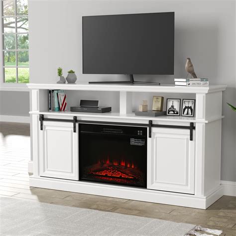 Amazon.com: LGHM Fireplace Entertainment Center, White TV Stand for 65 ...