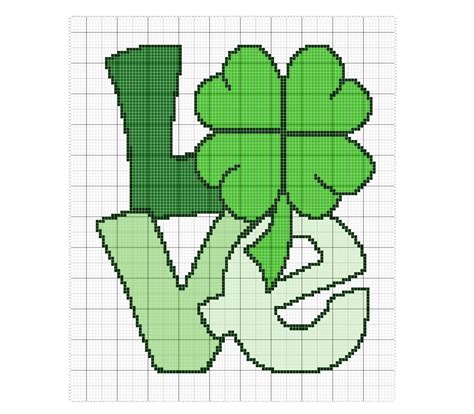 Buy Shamrock Love Crochet Graph / C2C / Mini C2C Blanket Pattern Online ...