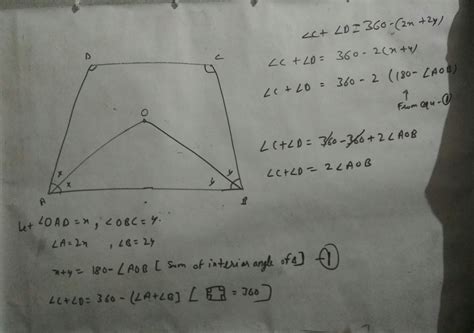 Bisector of two adjacent angles A and B of a quadrilateral ABCD ...