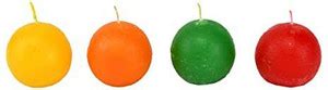 Sitara Crafts (0.75X2 Inch) Multicolour Round-Shaped Sphere Ball Candle ...