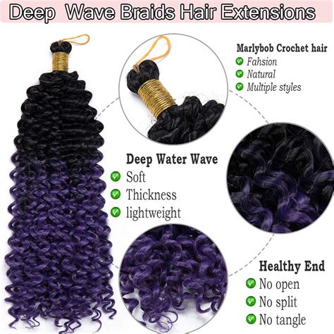 Buy Ombre Marlybob Crochet Braids Hair Extension 14 inch Deep Water ...