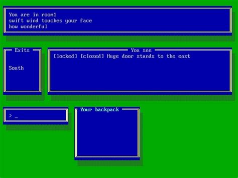 GUI Text Adventure Python 的图像结果