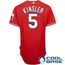 Buy MLB Men's Texas Rangers Ian Kinsler Six Button Cool Base Authentic ...