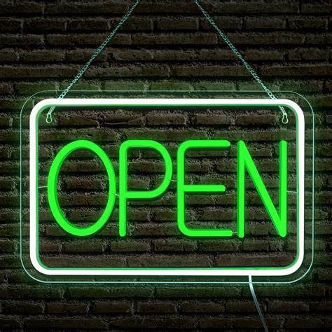 ReyeeInc Open Signs for Business, Bright and Dimmable Neon Open Sign ...