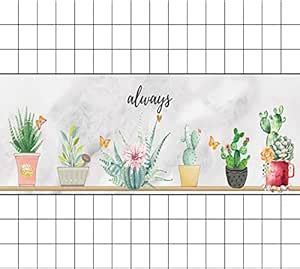 JAAMSO ROYALS Decorative Plant DesignVinyl Oil Proof Rust Proof Kitchen ...