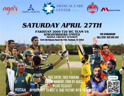 FREE EVENT (T20 2009 Champ vs. KRU Match with Agas Food), Moosa Cricket ...