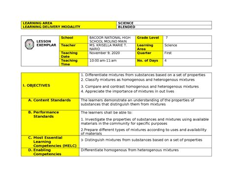 What Is Lesson Exemplar 的图像结果