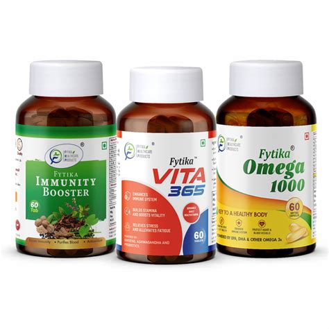 Fytika Vita 365, Immunity Booster, Omega 1000 ( Pack of 3 ) Boosts Imm ...