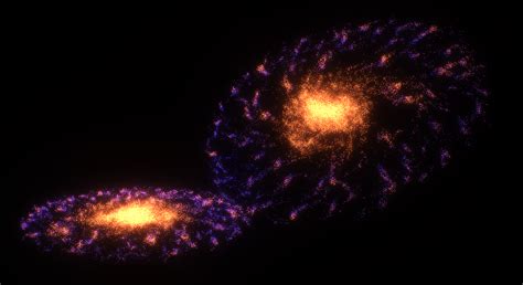 Galaxy Collision Simulation 的图像结果