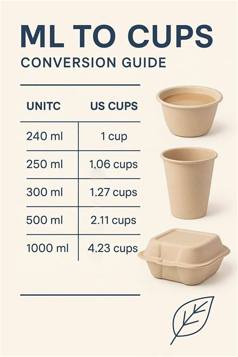 ML to Cups: Conversion Guide for Daily Use & Sustainable Food Packaging - InNaturePack