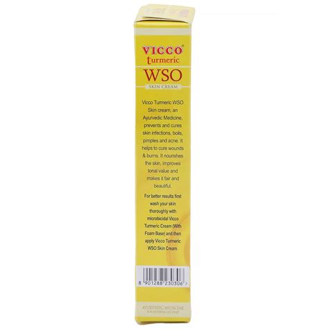 Vicco Turmeric WSO Skin Cream, 30 gm Price, Uses, Side Effects ...