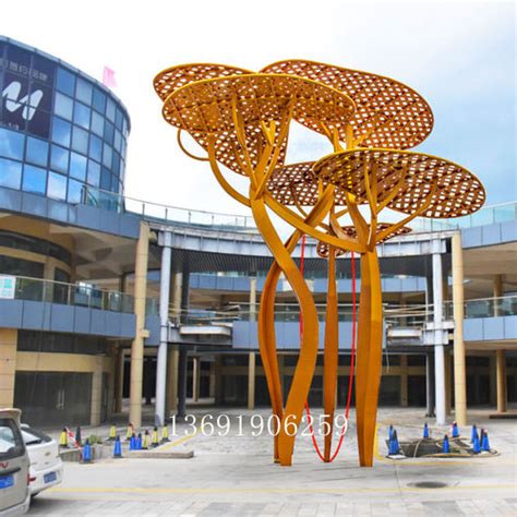 玻璃钢天空树 商业街大型雕塑 广场摆件 - 惠州市纪元园林景观工程有限公司