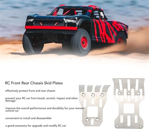 Buy Stainless Steel RC Front Rear Chassis Armor Protection Plate Skid ...