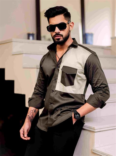 Green Cut N Sew Designer Satin Cotton Shirt – The Foomer