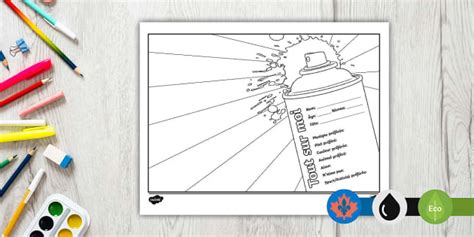 All About Me Graffiti Art French (teacher made) - Twinkl