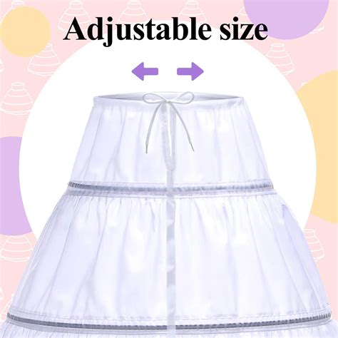 Buy Girls' 3 Hoops Petticoat Full Slip Crinoline Skirt Ball Gown ...