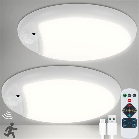 DEEPLITE Rechargeable Ceiling Light Battery Operated Motion Sensor ...